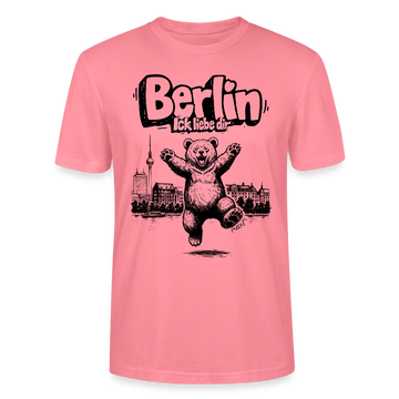 Berlin Souvenir-Unisex T-Shirt Bio-BERLIN ICK LIEBE DIR - Pink 