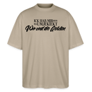 Berlin Statement in schwarzer Schrift 'ICK HAB MIR HIER MA UMJEKIEKT-Wir sind die Geilsten-Oversized Unisex Bio T-Shirt - Steingrau