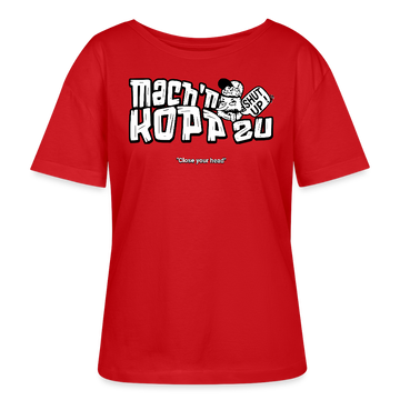 MACH N KOPP ZU-Rundhals Frauen Bio-T-Shirt - Rot
