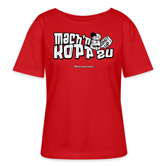 MACH N KOPP ZU-Rundhals Frauen Bio-T-Shirt - Rot