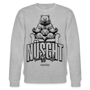 NÜSCHT MUSS ICK 2025-Unisex Bio-Sweatshirt mit Berliner Schnauze - Grau meliert