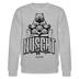 NÜSCHT MUSS ICK 2025-Unisex Bio-Sweatshirt mit Berliner Schnauze - Grau meliert