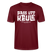 Berliner Spruch-PASS UFF KEULE-Unisex T-Shirt mit Berliner Schnauze - Burgunderrot