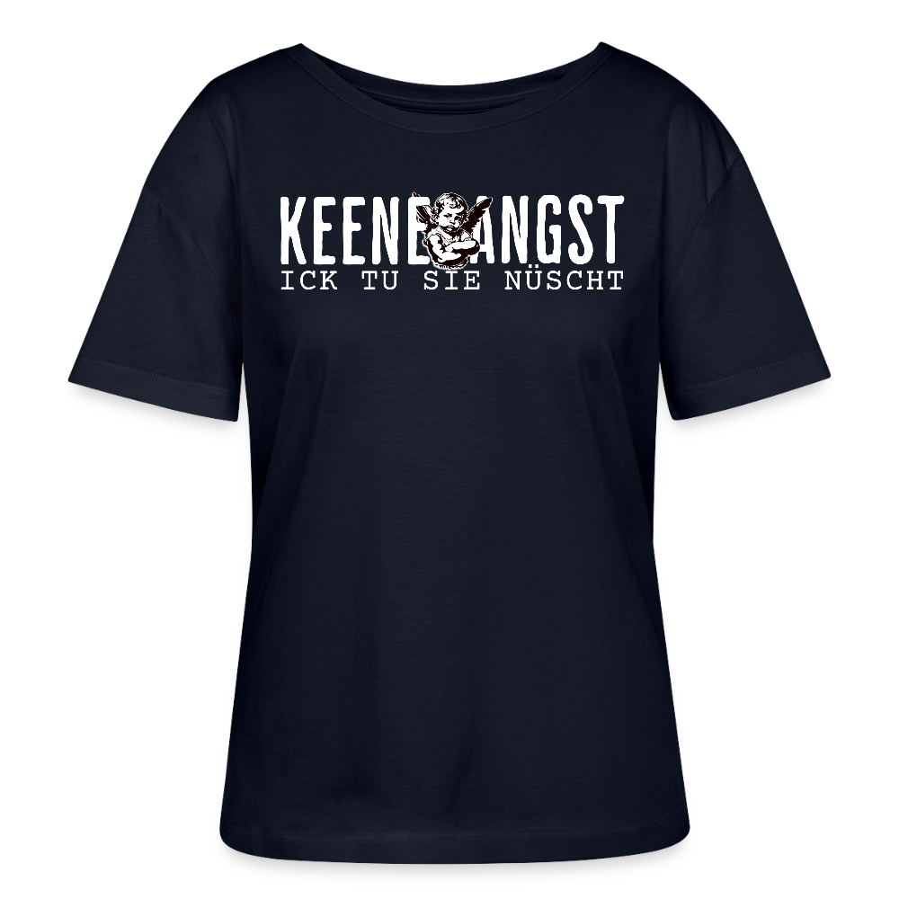 KEENE ANGST ICK TU SIE NÜSCHT-Rundhals Frauen Bio-T-Shirt II - Navy