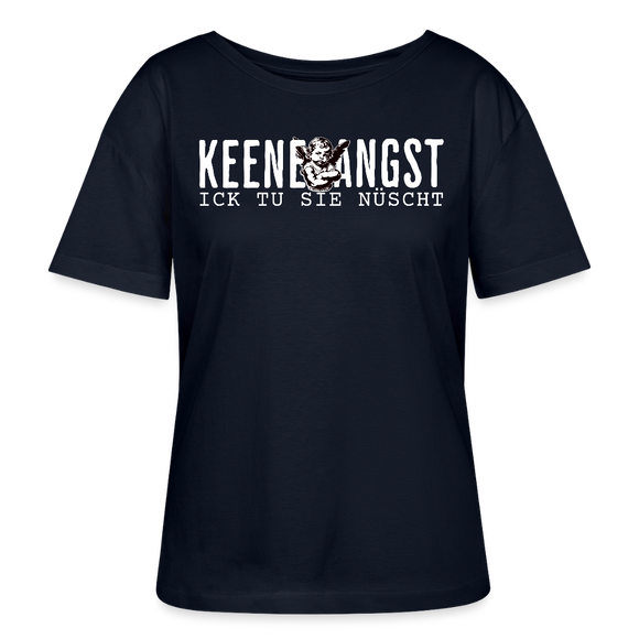 KEENE ANGST ICK TU SIE NÜSCHT-Rundhals Frauen Bio-T-Shirt II - Navy