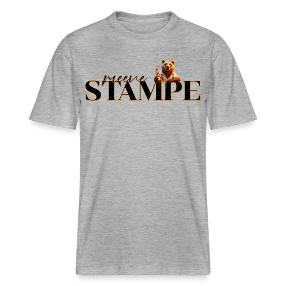 STAMPE-Relaxed Fit Unisex Bio-T-Shirt - Grau meliert
