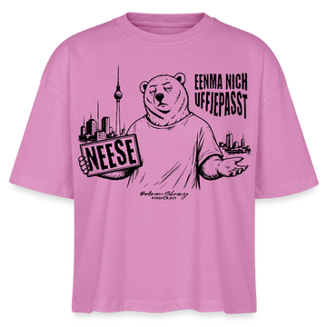 Berlin Souvenir mit Berliner Spruch-NEESE-Frauen Boxy Bio-T-Shirt - Pink