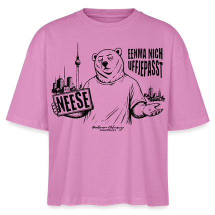 Berlin Souvenir mit Berliner Spruch-NEESE-Frauen Boxy Bio-T-Shirt - Pink