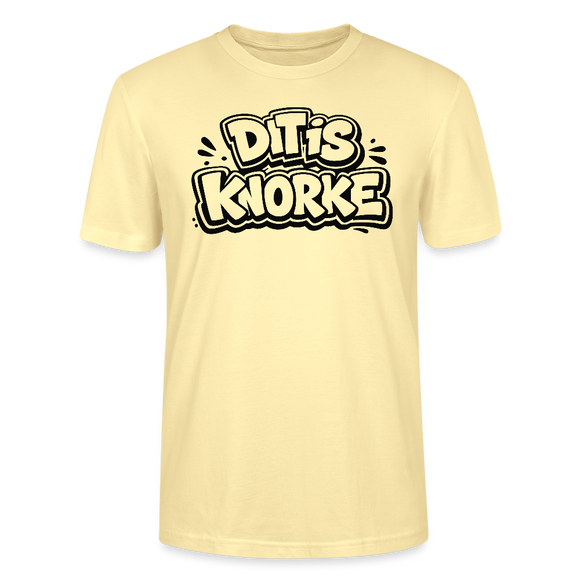 DIT IS KNORKE-Unisex T-Shirt Bio mit Berliner Spruch - Creme