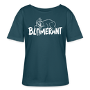 BLÜMERANT-Frauen Bio-T-Shirt mit Berliner Schnauze - Dunkles Petrol