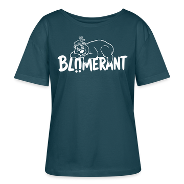 BLÜMERANT-Frauen Bio-T-Shirt mit Berliner Schnauze - Dunkles Petrol