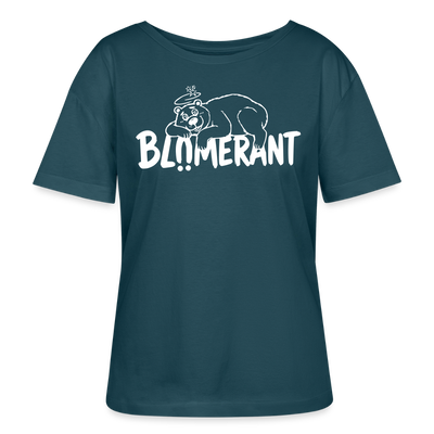 BLÜMERANT-Frauen Bio-T-Shirt mit Berliner Schnauze - Dunkles Petrol
