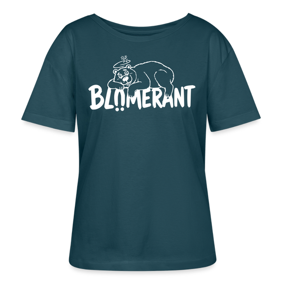 BLÜMERANT-Frauen Bio-T-Shirt mit Berliner Schnauze - Dunkles Petrol