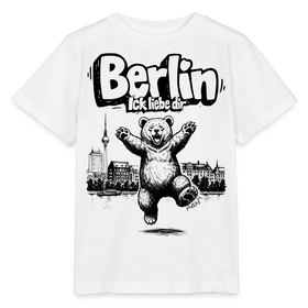 Berlin Souvenir-Kinder T-Shirt Bio-BERLIN ICK LIEBE DIR - Weiß