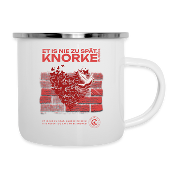 SEI KNORKE - Emaille-Tasse - Weiß