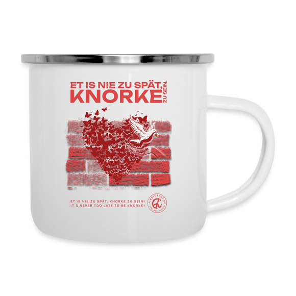 SEI KNORKE - Emaille-Tasse - Weiß