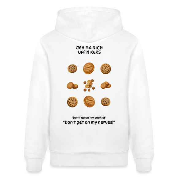JEH MA NICH UFFN KEKS-Unisex Bio-Hoodie - Weiß