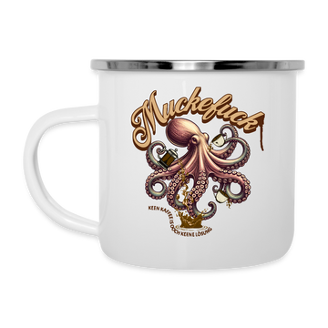 MUCKEFUCK - Emaille-Tasse - Weiß