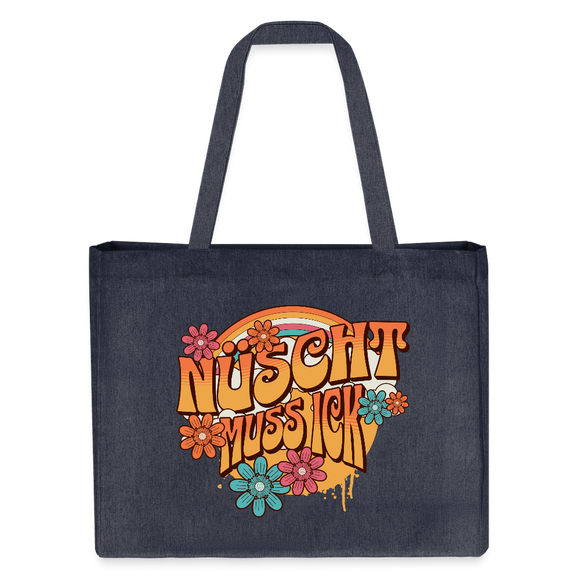 BERLINER RETRO-NÜSCHT MUSS ICK-Einkaufstasche - midnight Blue