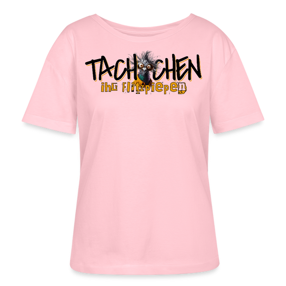 TACHCHEN IHR FLITZPIEPEN-Rundhals Frauen Bio-T-Shirt - Hellrosa