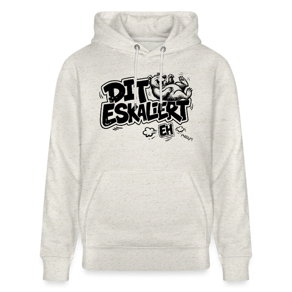 Berliner Schnauze-Unisex Bio-Hoodie-DIT ESKALIERT EH - Beige meliert