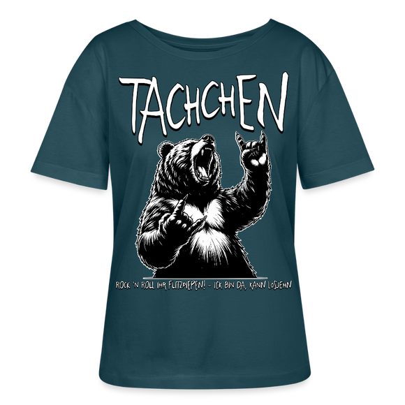 TACHCHEN BERLINER-Rundhals Frauen Bio-T-Shirt II - Dunkles Petrol