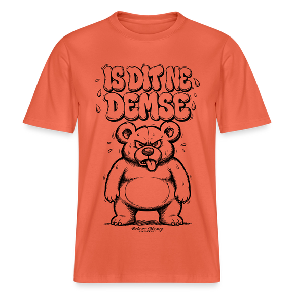 Berliner Sommer-IS DIT NE DEMSE-RELAXED FIT Unisex Organic T-Shirt - Hellrot