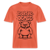 Berliner Sommer-IS DIT NE DEMSE-RELAXED FIT Unisex Organic T-Shirt - Hellrot