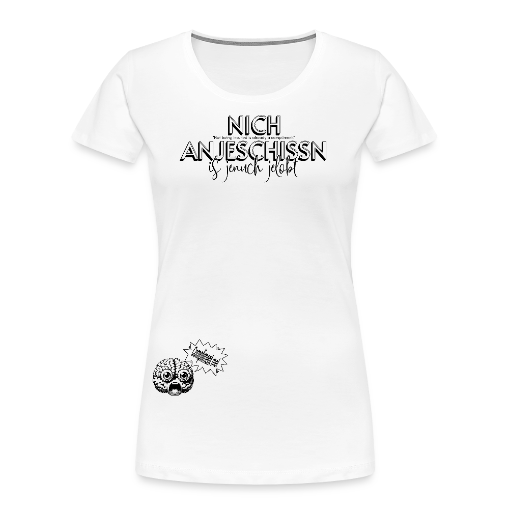 BERLINER EFFIZIENZ 'DIT LOB'-Frauen Premium Bio T-Shirt - Weiß