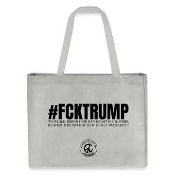 #FCKTRUMP-Einkaufstasche - Grau meliert