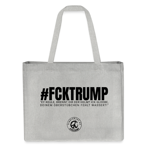 #FCKTRUMP-Einkaufstasche - Grau meliert