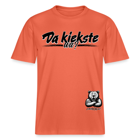 Da kiekste, wa?-Relaxed Fit Unisex Bio-T-Shirt - Hellrot