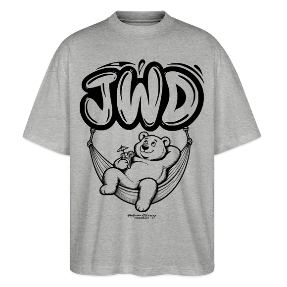 JWD-Berlin-Oversized Unisex Bio T-Shirt - Grau meliert
