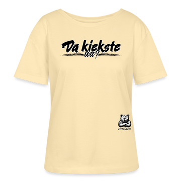 DA KIEKSTE, WA?-Rundhals Frauen Bio-T-Shirt - Creme
