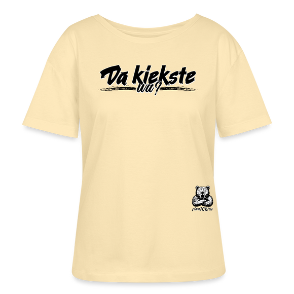 DA KIEKSTE, WA?-Rundhals Frauen Bio-T-Shirt - Creme