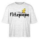 DIE FLITZPIEPE - Frauen Boxy Bio-T-Shirt - Weiß meliert
