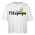 DIE FLITZPIEPE - Frauen Boxy Bio-T-Shirt - Weiß meliert