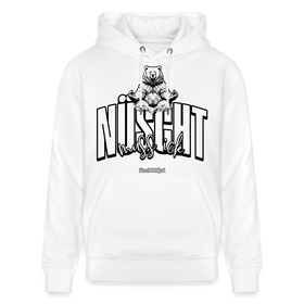 NÜSCHT MUSS ICK 2025-Unisex Bio-Hoodie mit Berliner Schnauze - Weiß