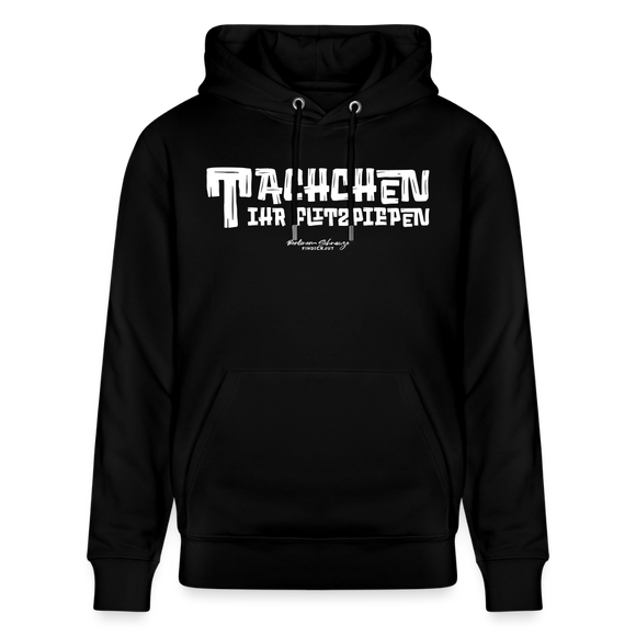 Berliner Begrüssung-TACHCHEN IHR FLITZPIEPEN- Bio-Hoodie - Schwarz