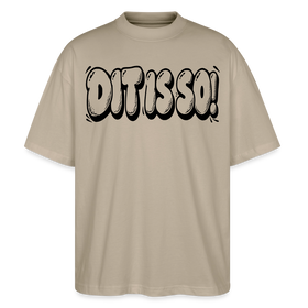 Berlin Shirt- DIT IS SO!-Oversized Unisex Bio T-Shirt mit Berliner Schnauze - Steingrau