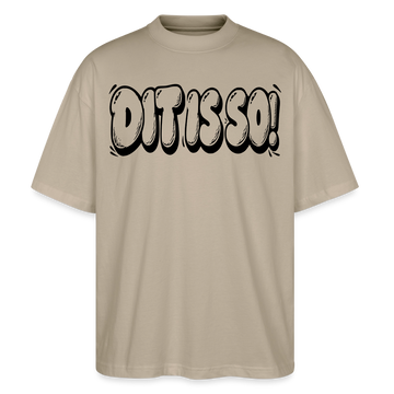 Berlin Shirt- DIT IS SO!-Oversized Unisex Bio T-Shirt mit Berliner Schnauze - Steingrau