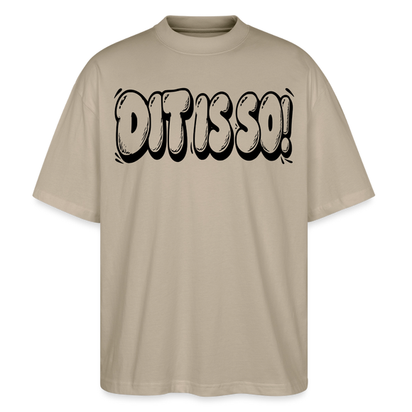 Berlin Shirt- DIT IS SO!-Oversized Unisex Bio T-Shirt mit Berliner Schnauze - Steingrau