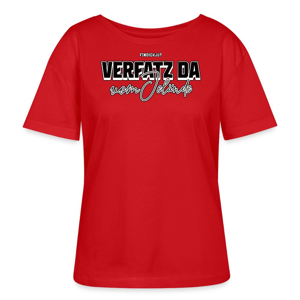 VERFATZ DA VOM JELÄNDE-Rundhals Frauen Bio-T-Shirt - Rot