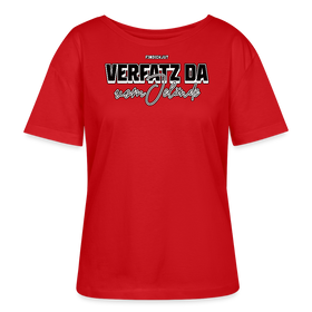 VERFATZ DA VOM JELÄNDE-Rundhals Frauen Bio-T-Shirt - Rot