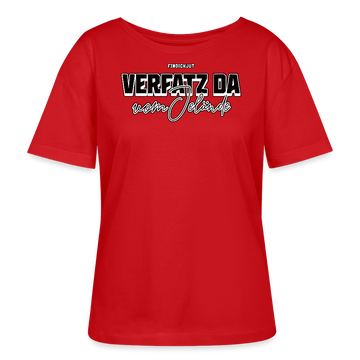 VERFATZ DA VOM JELÄNDE-Rundhals Frauen Bio-T-Shirt - Rot