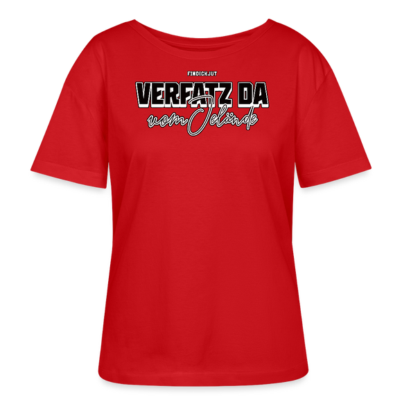 VERFATZ DA VOM JELÄNDE-Rundhals Frauen Bio-T-Shirt - Rot