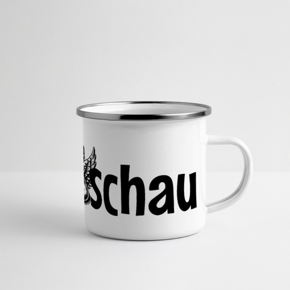 URST SCHAU - Panorama Emaille-Tasse - Weiß