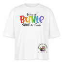 LIEBE IS BUNT-Frauen Boxy Bio-T-Shirt - Weiß