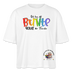 LIEBE IS BUNT-Frauen Boxy Bio-T-Shirt - Weiß
