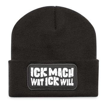 Berliner Spruch-ICK MACH WAT ICK WILL-Beanie - Dunkelgrau